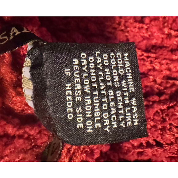 Women's Sabrina Lauren Wine-Cabernet Cardigan Sweater, Size L - Picture 4 of 4